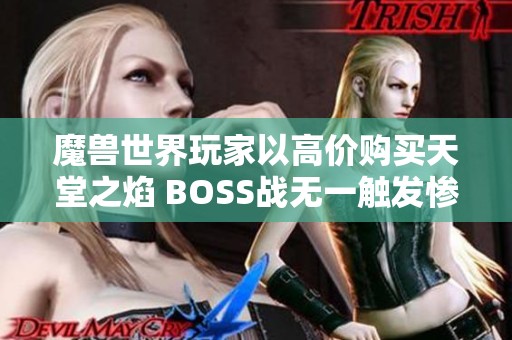 魔兽世界玩家以高价购买天堂之焰 BOSS战无一触发惨遭亏损