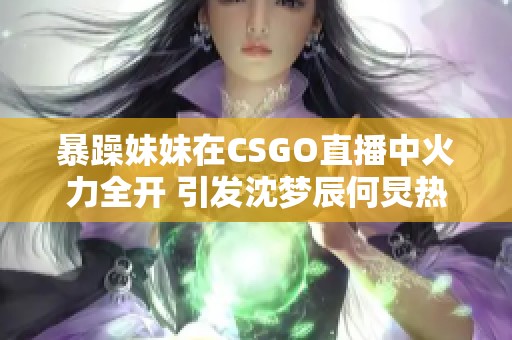 暴躁妹妹在CSGO直播中火力全开 引发沈梦辰何炅热议