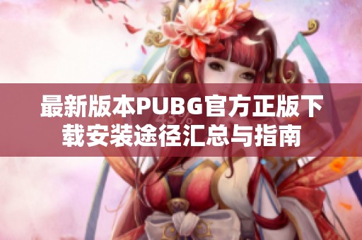 最新版本PUBG官方正版下载安装途径汇总与指南