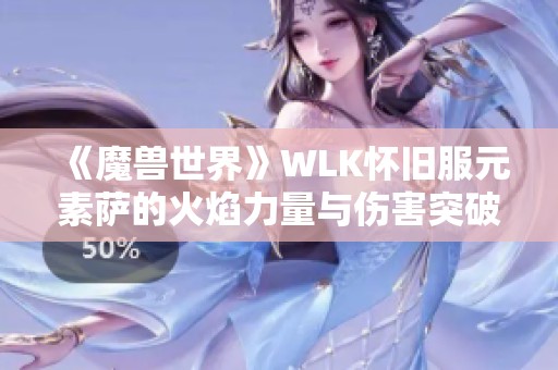 《魔兽世界》WLK怀旧服元素萨的火焰力量与伤害突破解析