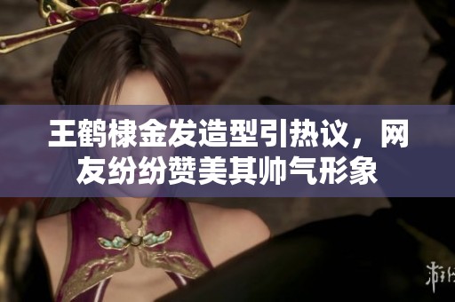 王鹤棣金发造型引热议，网友纷纷赞美其帅气形象