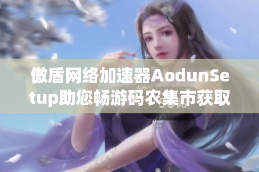 傲盾网络加速器AodunSetup助您畅游码农集市获取IT编程资源