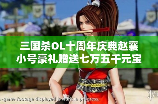 三国杀OL十周年庆典赵襄小号豪礼赠送七万五千元宝