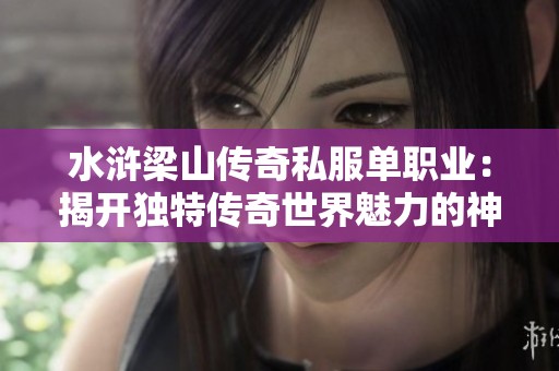 水浒梁山传奇私服单职业：揭开独特传奇世界魅力的神秘面纱