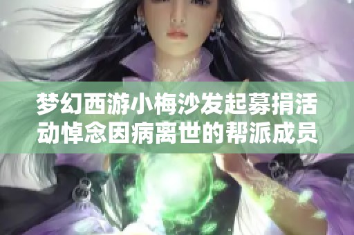梦幻西游小梅沙发起募捐活动悼念因病离世的帮派成员