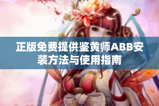 正版免费提供鉴黄师ABB安装方法与使用指南