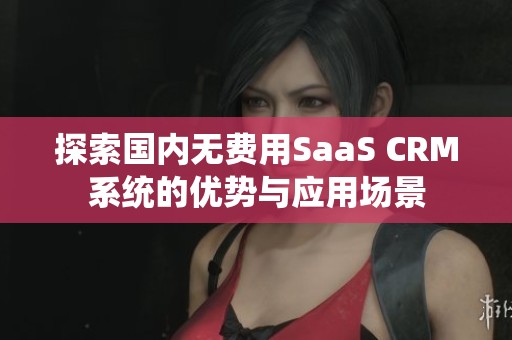 探索国内无费用SaaS CRM系统的优势与应用场景