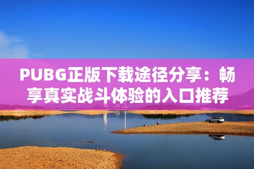 PUBG正版下载途径分享：畅享真实战斗体验的入口推荐