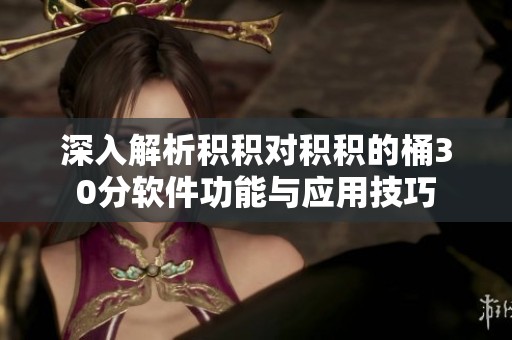 深入解析积积对积积的桶30分软件功能与应用技巧