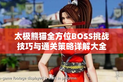 太极熊猫全方位BOSS挑战技巧与通关策略详解大全