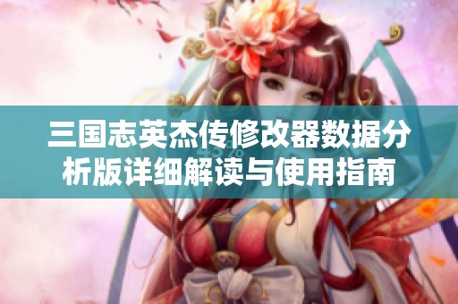 三国志英杰传修改器数据分析版详细解读与使用指南