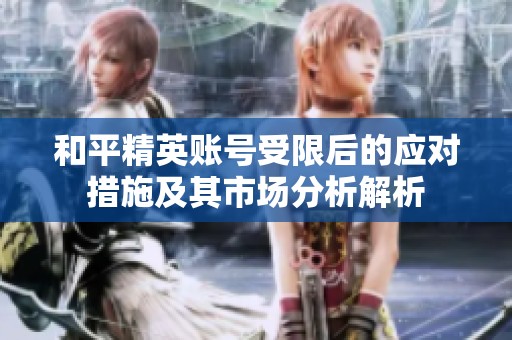 和平精英账号受限后的应对措施及其市场分析解析