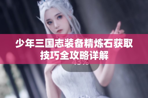 少年三国志装备精炼石获取技巧全攻略详解