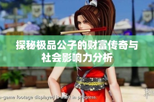 探秘极品公子的财富传奇与社会影响力分析