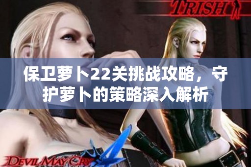 保卫萝卜22关挑战攻略，守护萝卜的策略深入解析