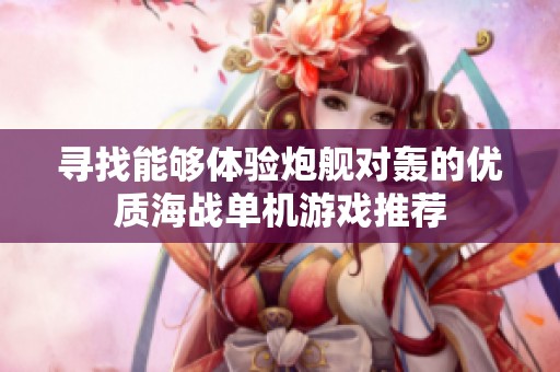 寻找能够体验炮舰对轰的优质海战单机游戏推荐