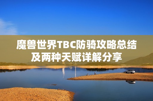 魔兽世界TBC防骑攻略总结及两种天赋详解分享