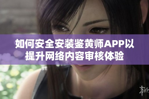 如何安全安装鉴黄师APP以提升网络内容审核体验